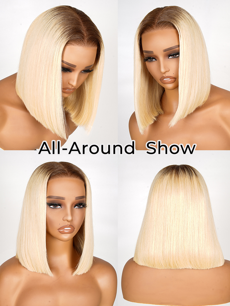 silk straight lace front wig