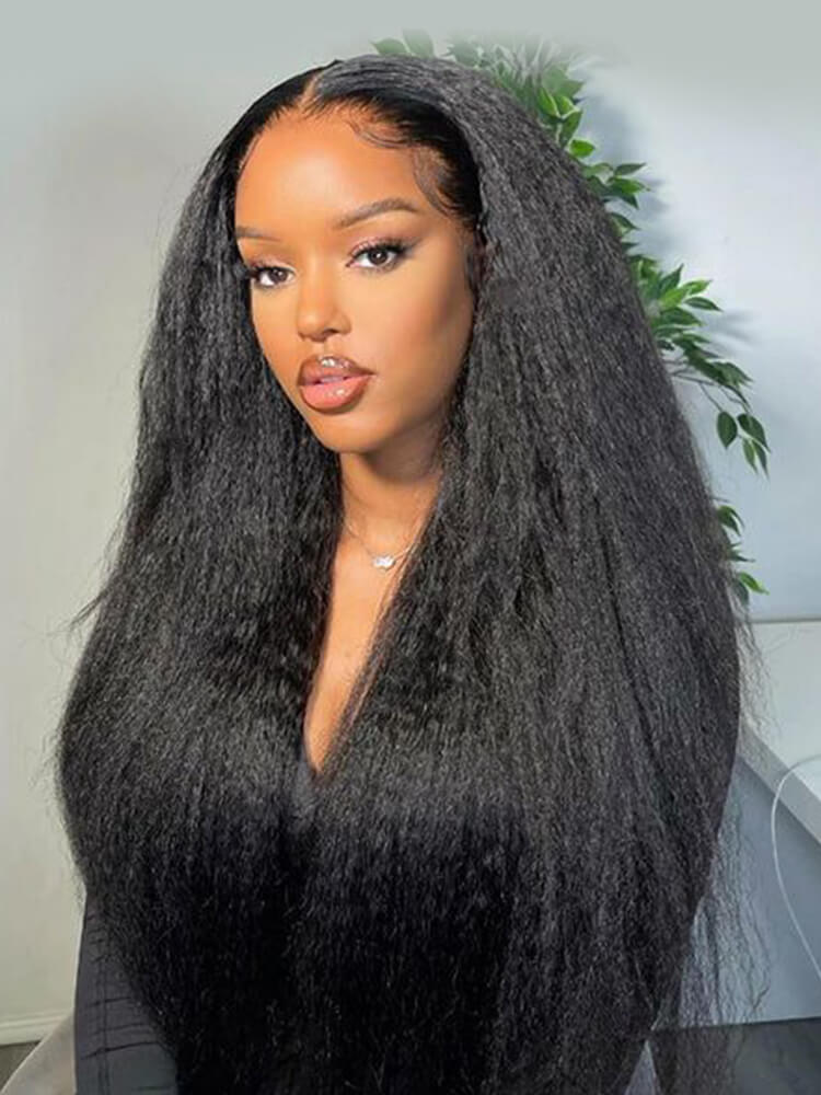 Kinky Straight 4x7 Lace Closure Wig