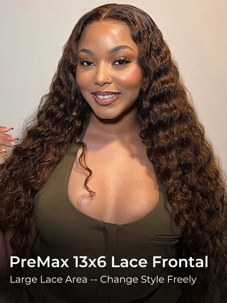 deep curly lace frontal wig
