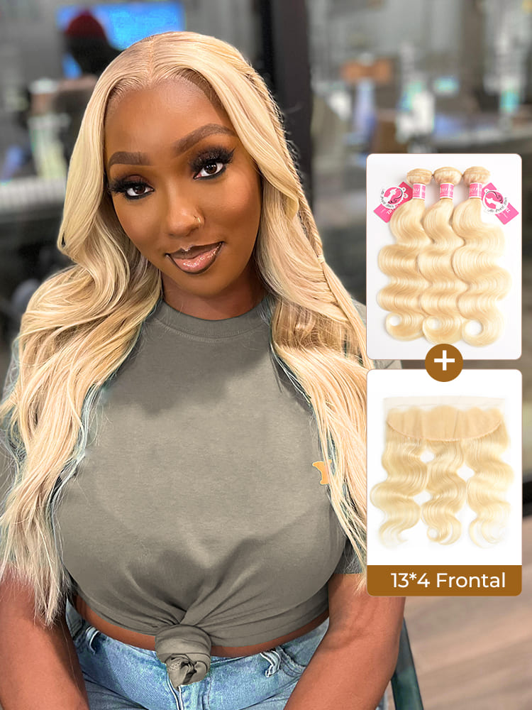 Alipearl Hair 3 Bundles 613 Body Wave With Lace Frontal