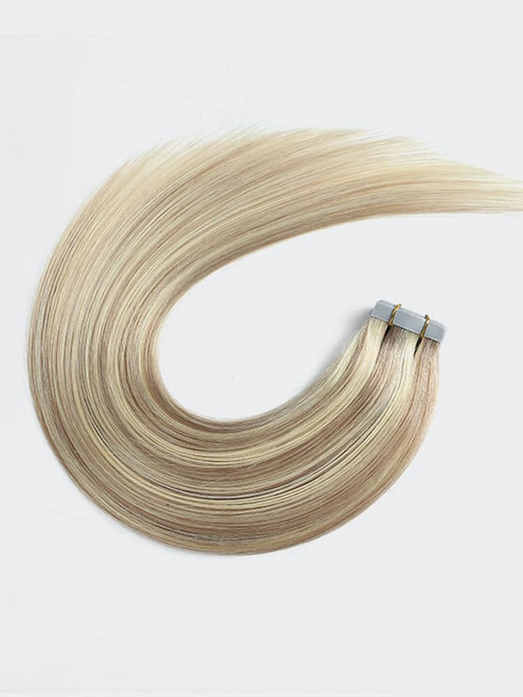 #P18/613 Mixed Color Tape-In Hair Extensions Straight PU Hair Extensions
