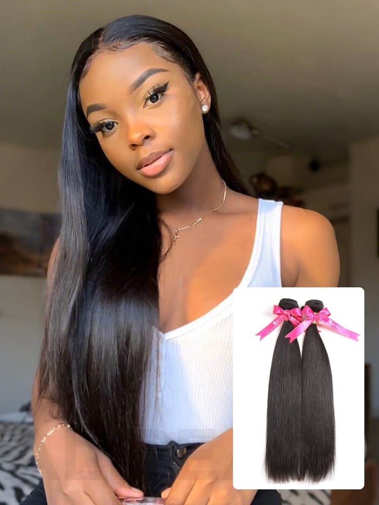2Pcs Alipearl Brazilian Straight Virgin Hair Bundles