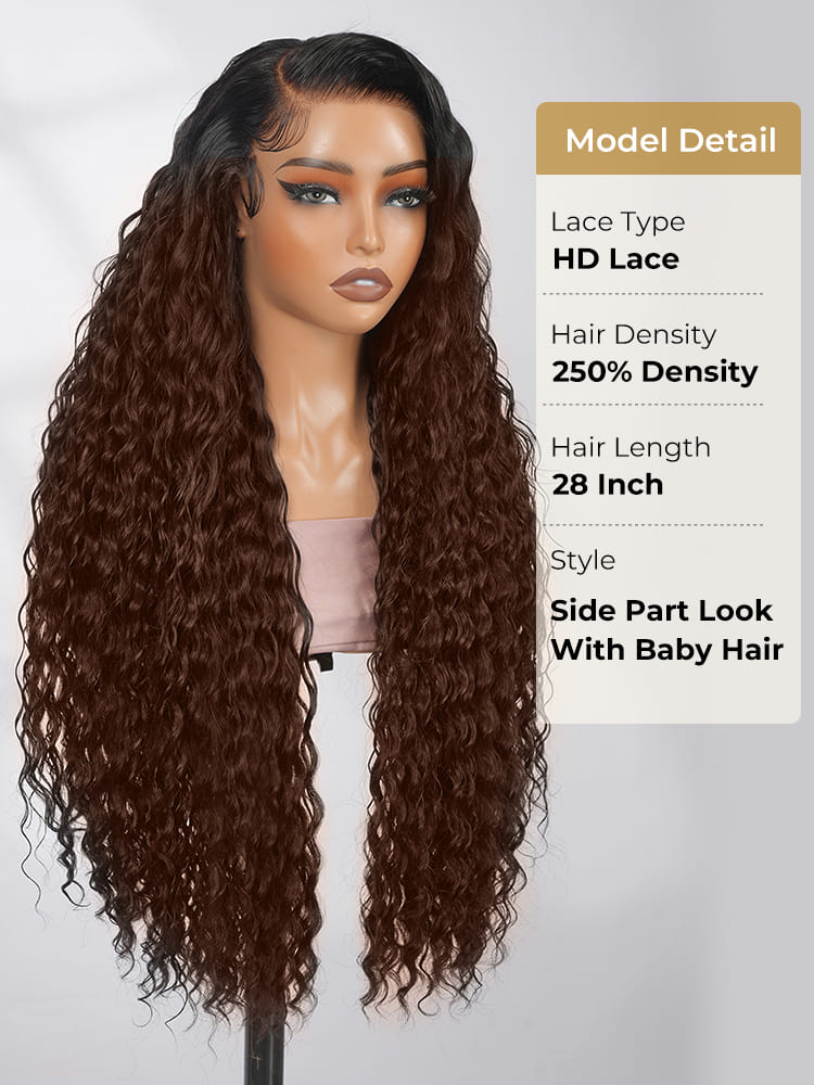 28 inch side part look