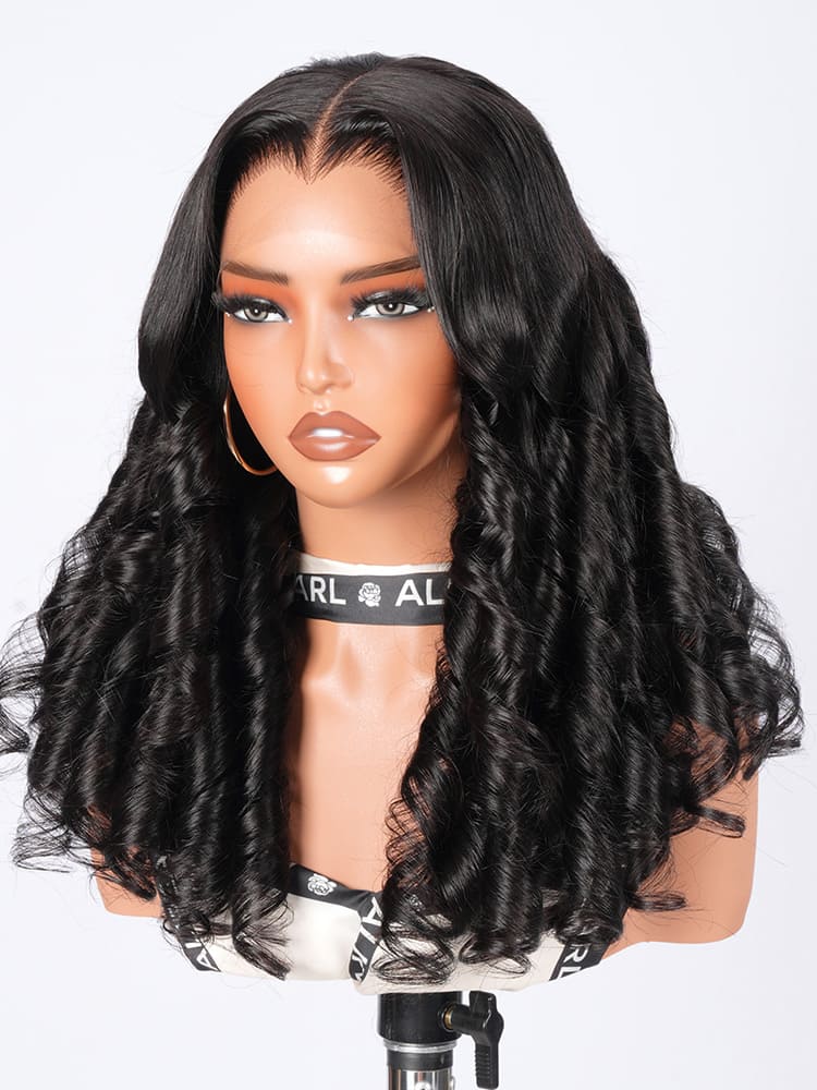 M hairline body wave wig