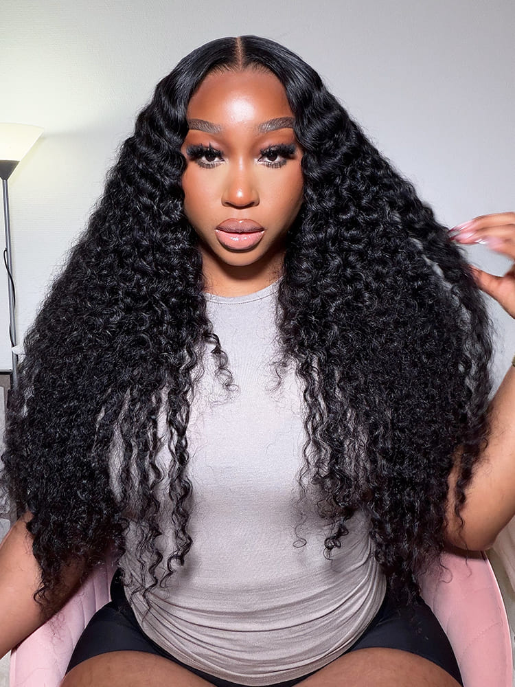 bouncy deep wave wigs human hair