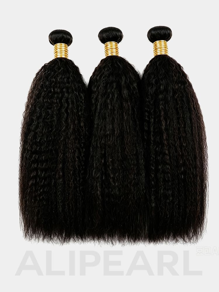 Alipearl Hair 3 Bundles Yaki Straight Virgin Hair of Brazilian Peruvian Malaysian In Stock