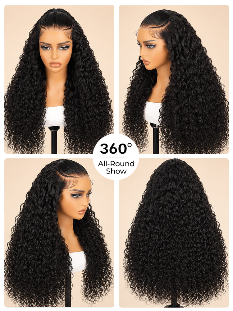 full density water wave glueless wig