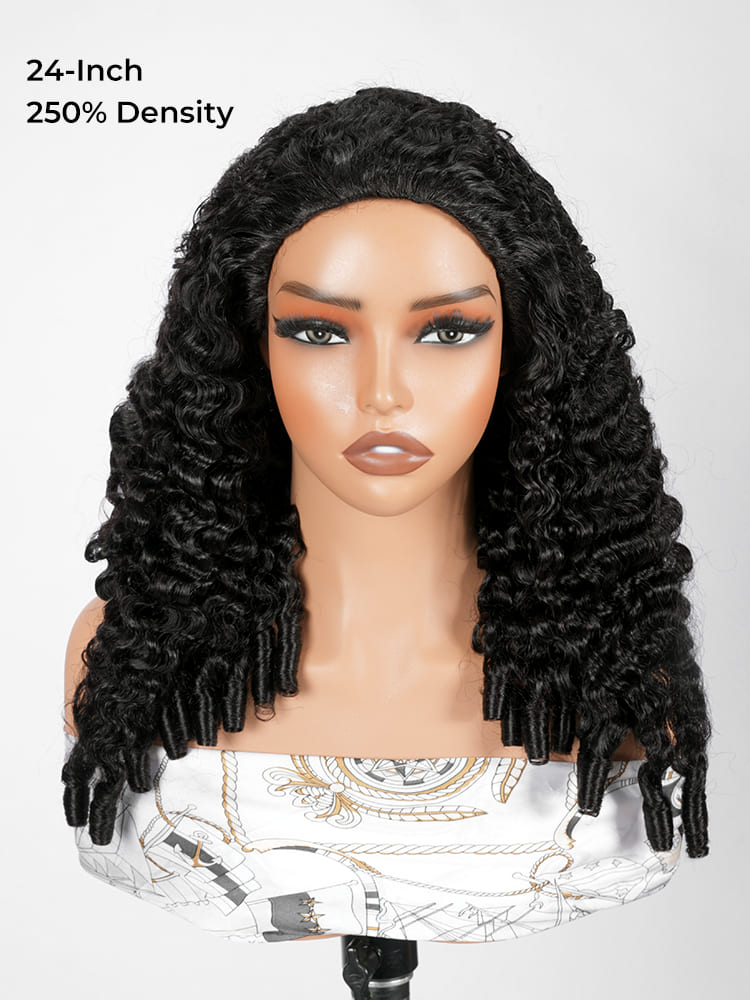 burmese curly half wig 