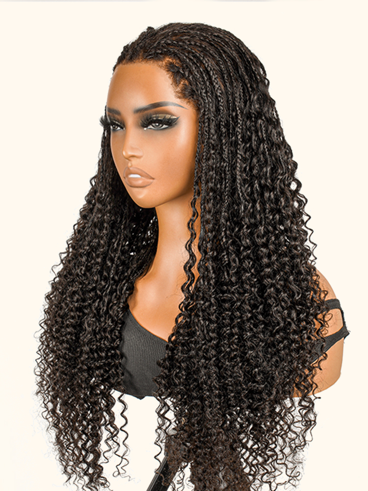 full braided glueless wig