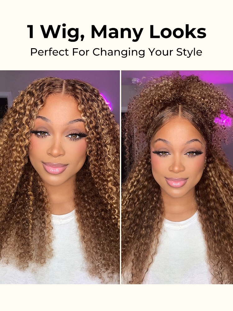Human hair curly wig