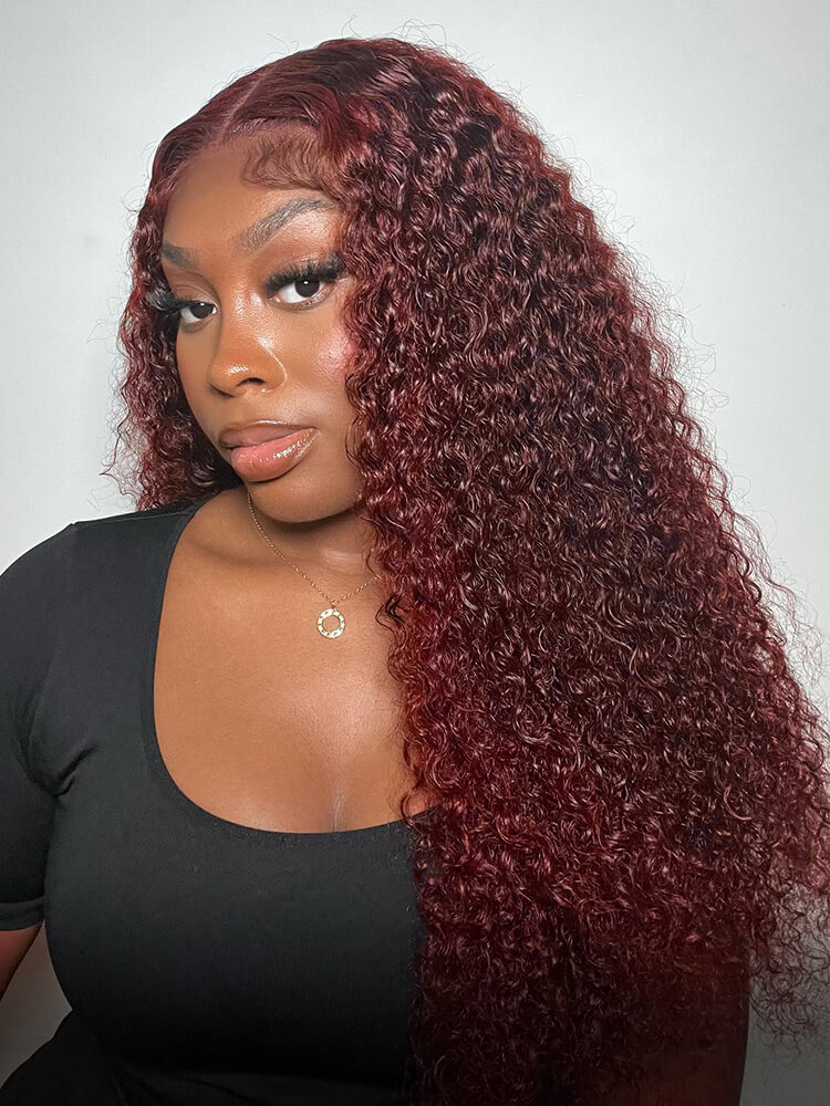 Copper Red  Kinky Curly Wigs