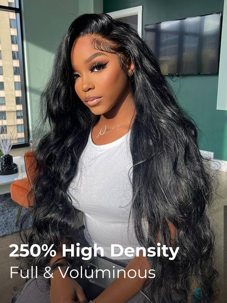 250% density body wave wig