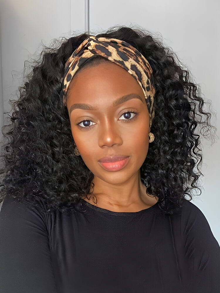 Curly headband wig