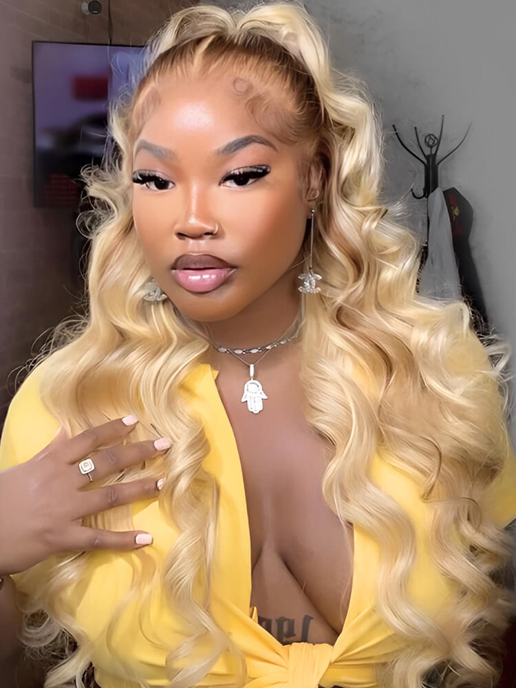 colored body wave 13x6 lace frontal wig