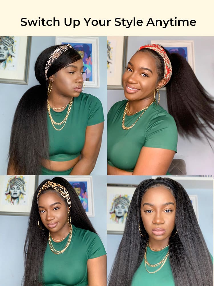 easy to install glueless headband wig