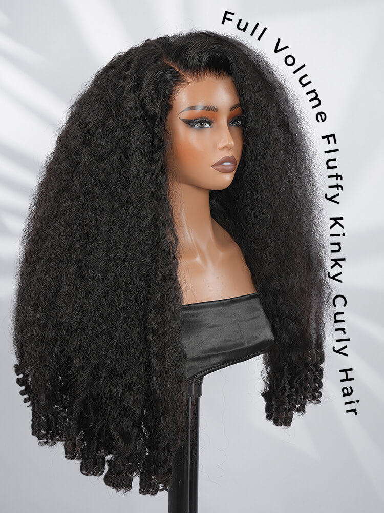 Glueless Kinky Curly Wig With Spiral Ends