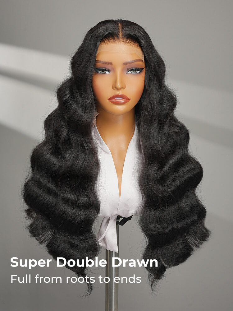 super double drawn wig
