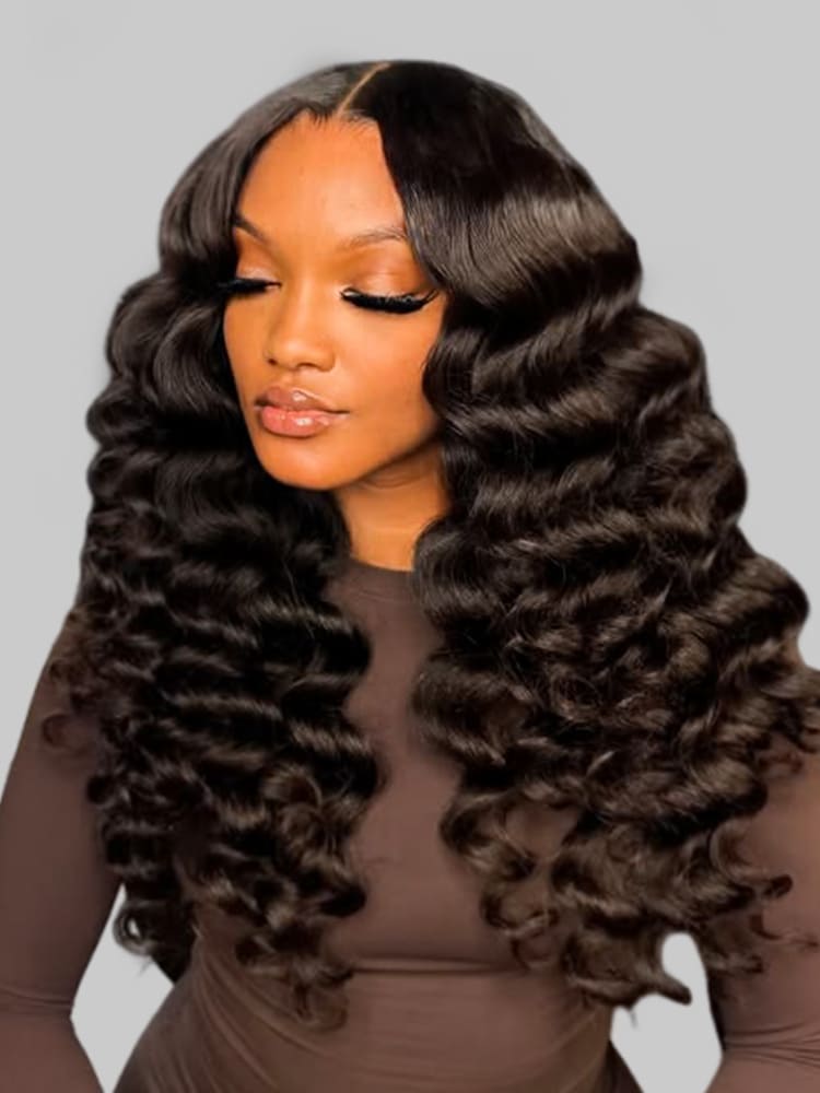 250% Density Super Bouncy Wand Curl Human Hair Wigs 18inches For Sale