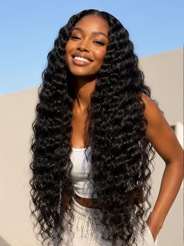 loose deep wave wig