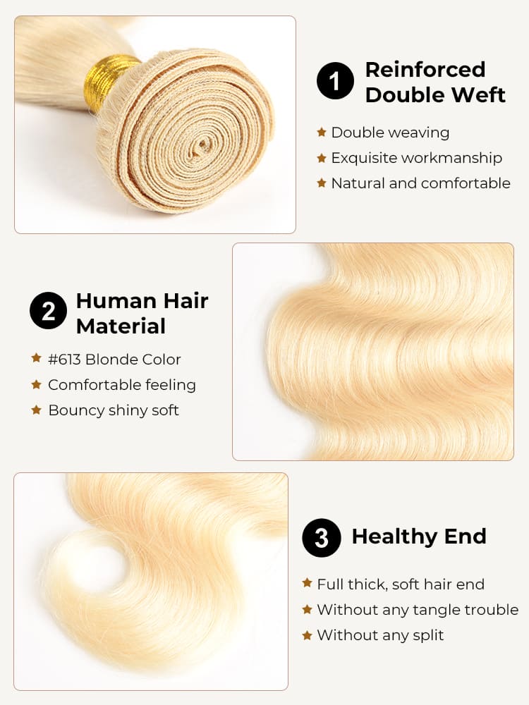 double weft human hair bundles