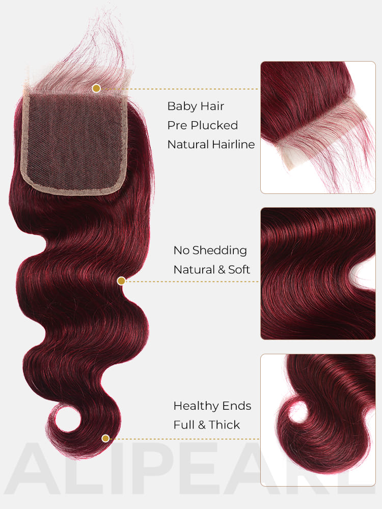 99J red lace closure