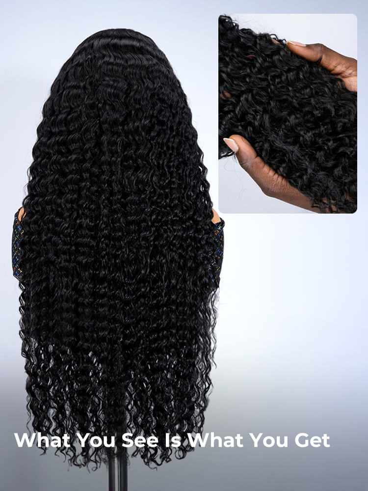 bouncy deep curly lace front wig