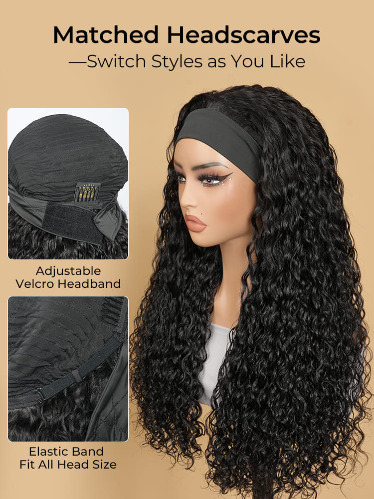 water wave human hair wig