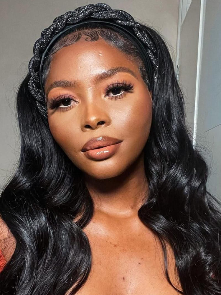 body wave headband wigs