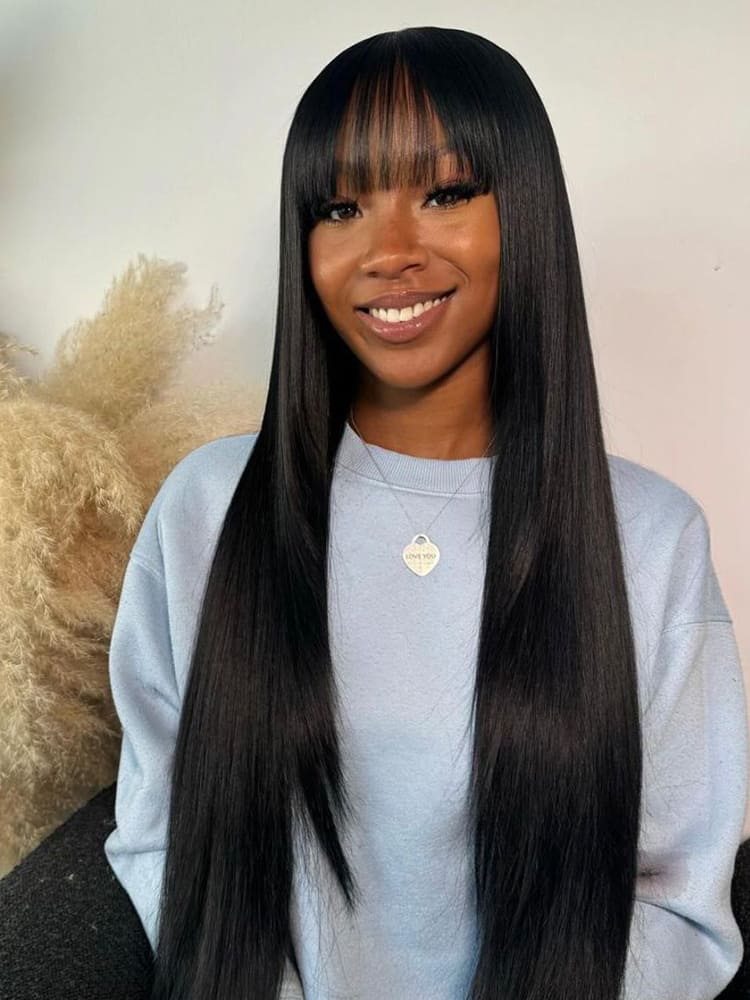 Human Hair Bangs Wigs