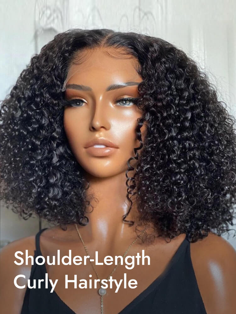 shoulder length curly bob wig