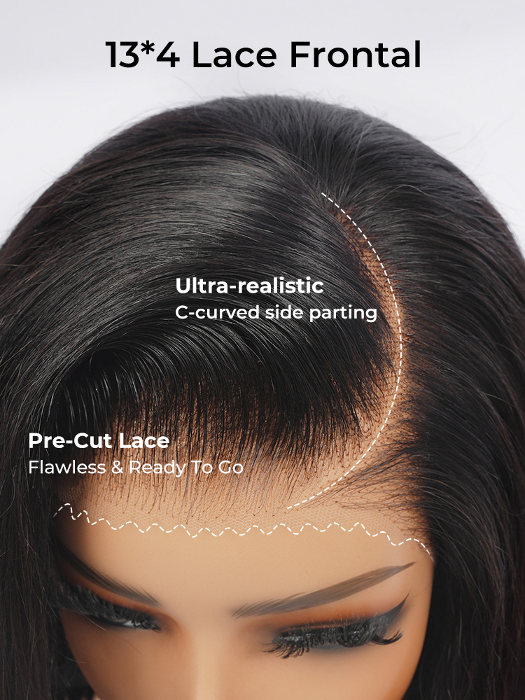 13*4 Lace Front With C Curve Parting