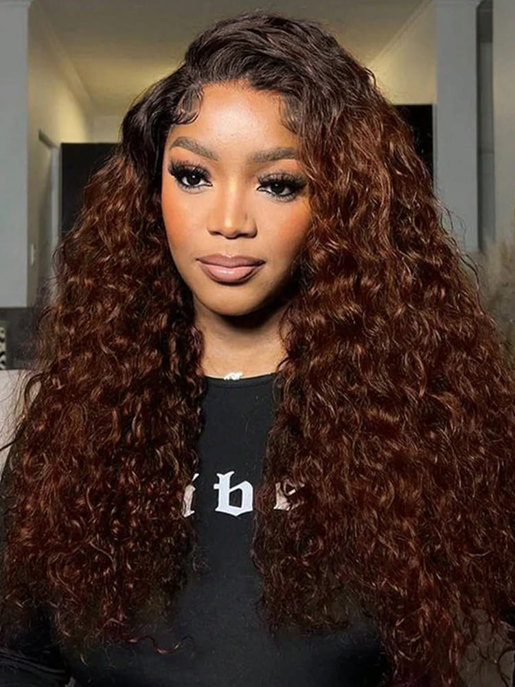 Side Part Brown Color Loose Deep 6*8 HD Lace Pre Plucked Ready To Go Wigs