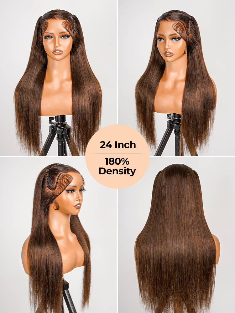 silk straight glueless lace wig