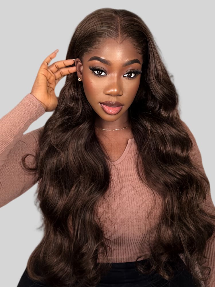 Dark Brown Body Wave Wig