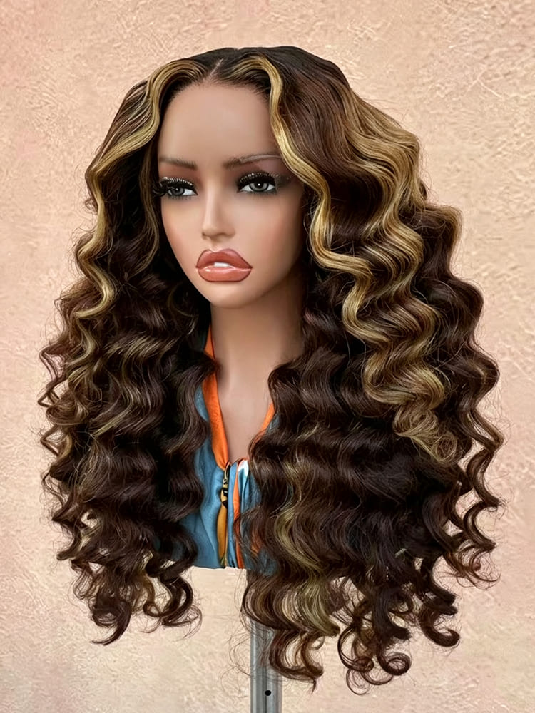bouncy loose deep wave wig