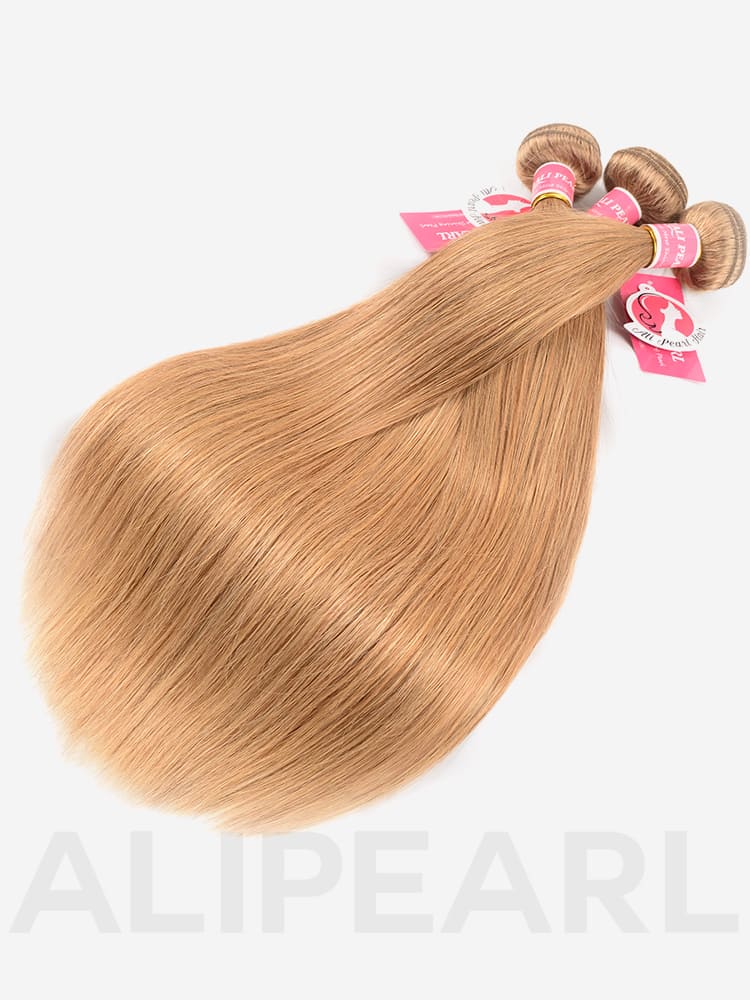 Brazilian Human Hair Weave Straight Honey Blonde Bundles