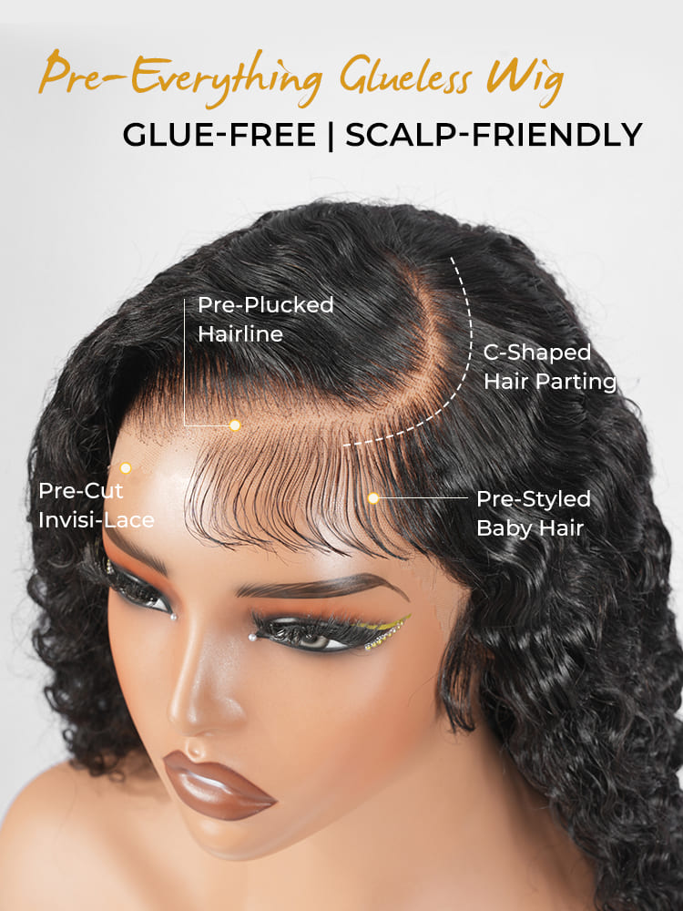 pre styled side part look