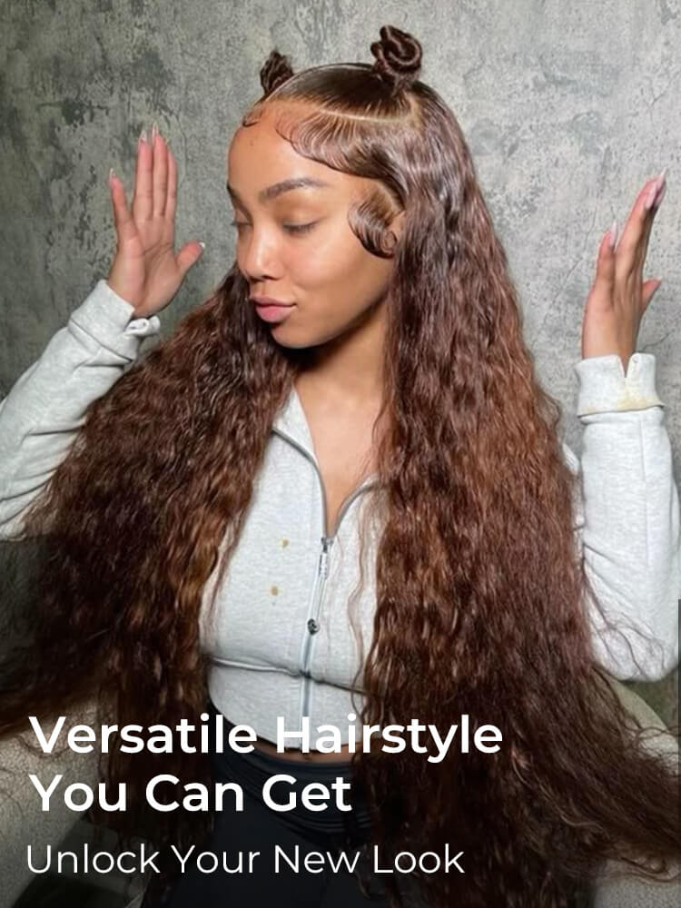brown deep curly wig