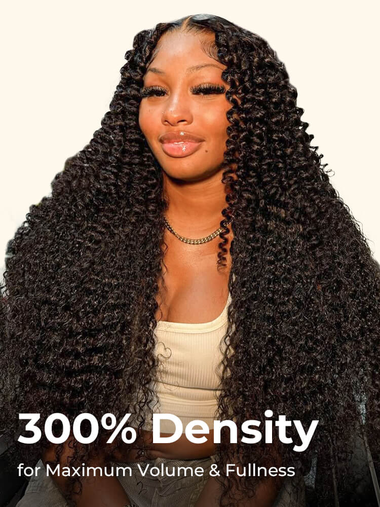 300 density full curly wig