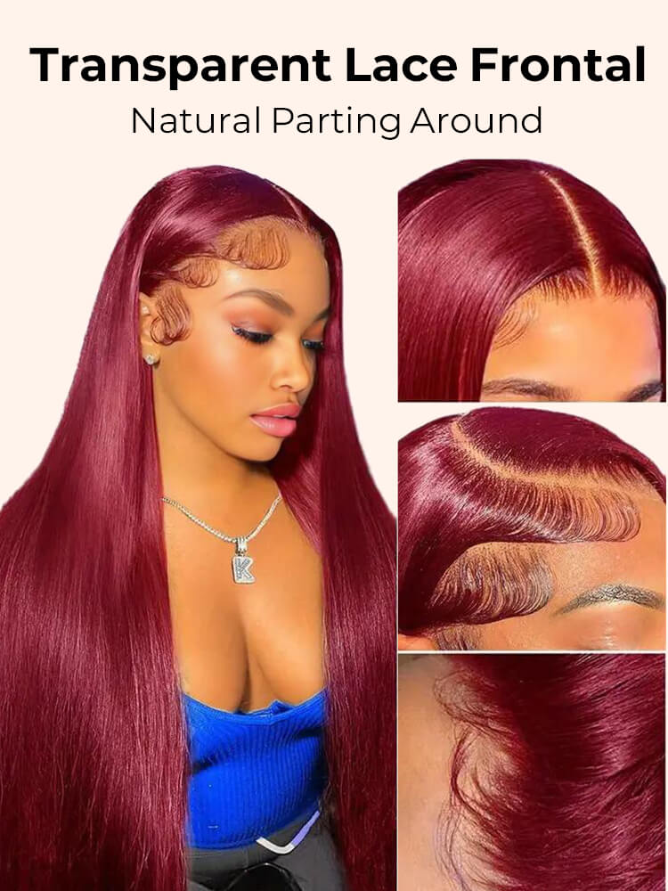straight transparent lace wig