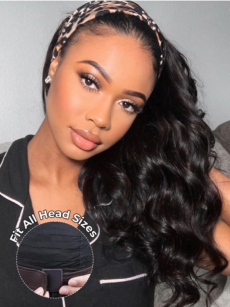body wave headband wigs