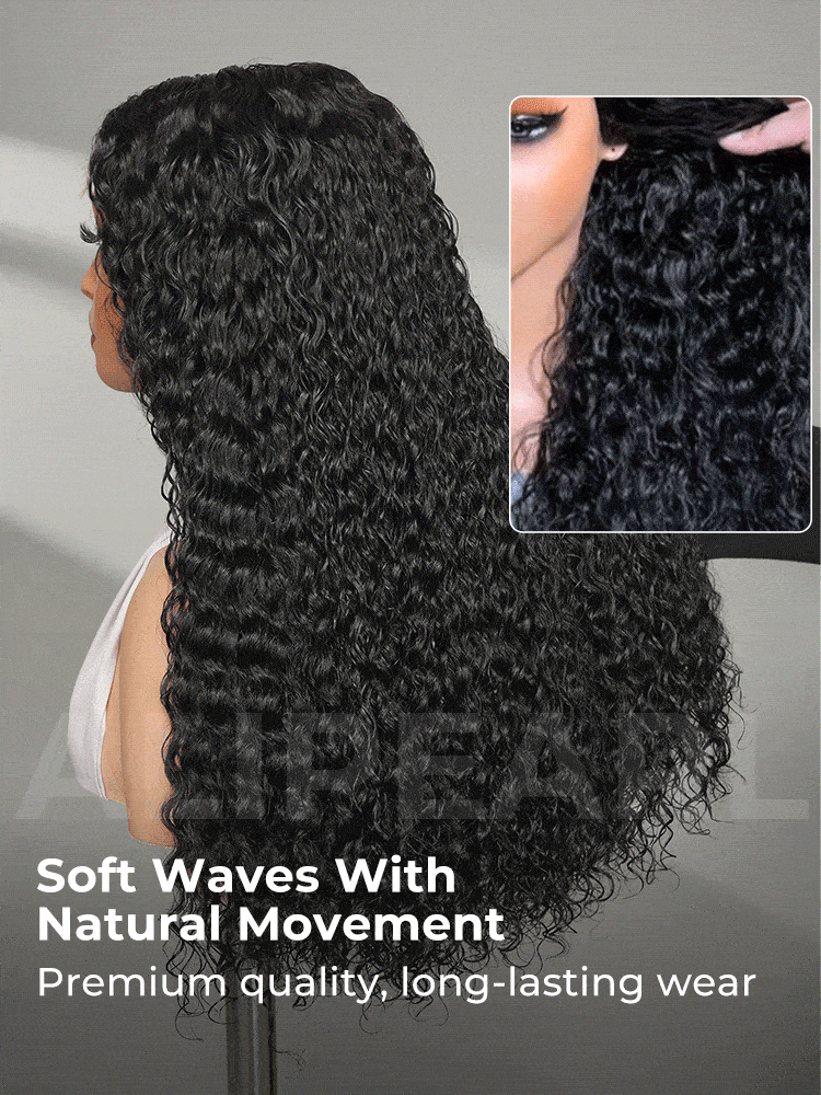 water wave human hair wig