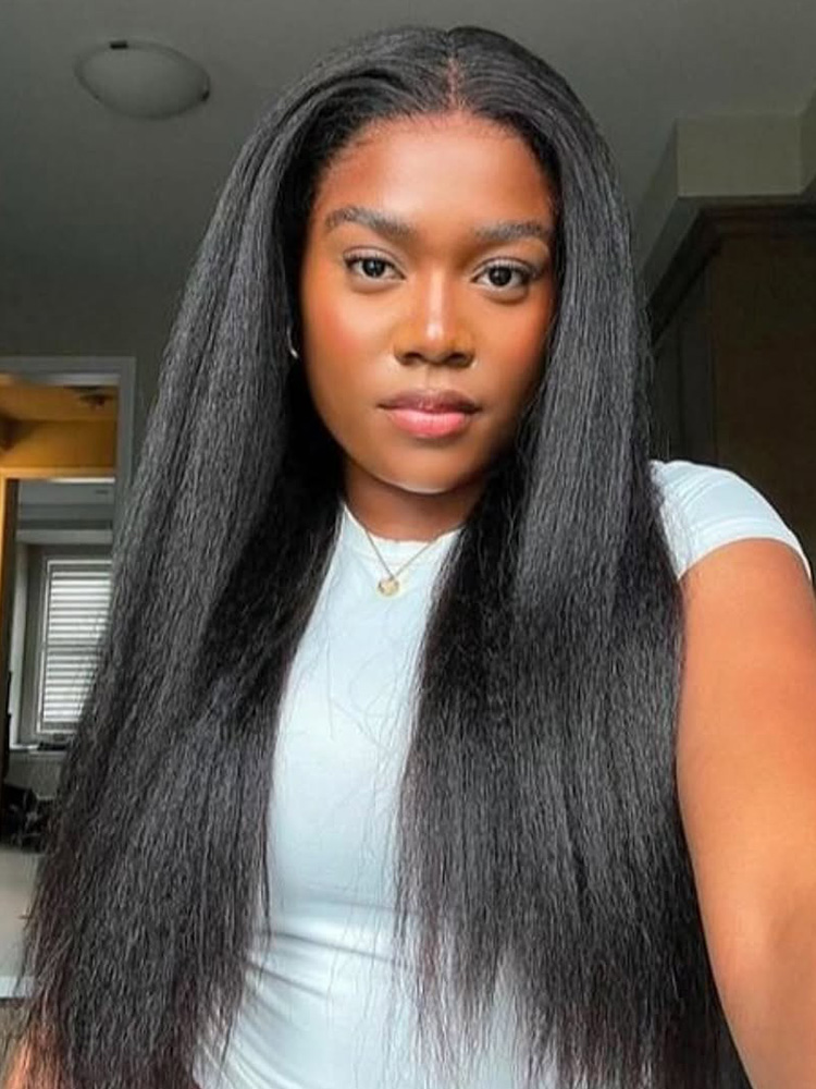 Full Kinky Straight Lace Closure Wig