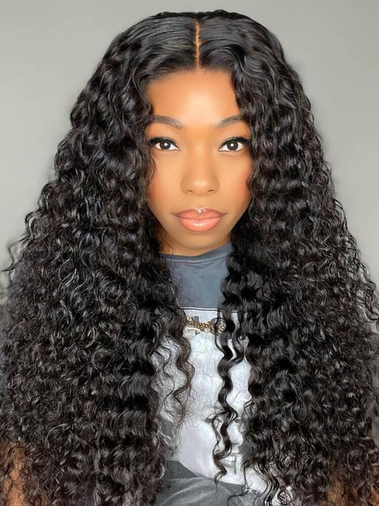 deep curly lace front wig