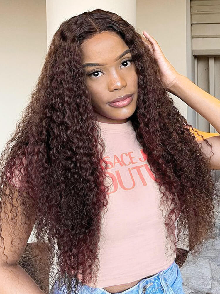 colored deep wave wig
