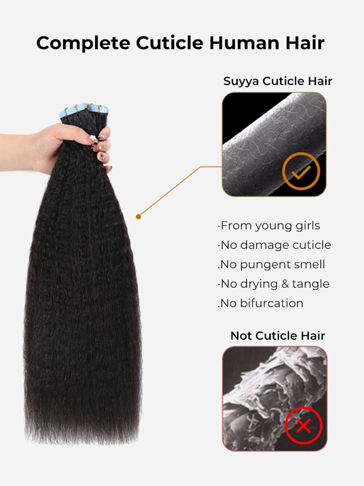 Yaki Straight Human Hair Extensions