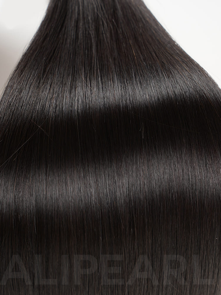 Silk straight human hair bundle