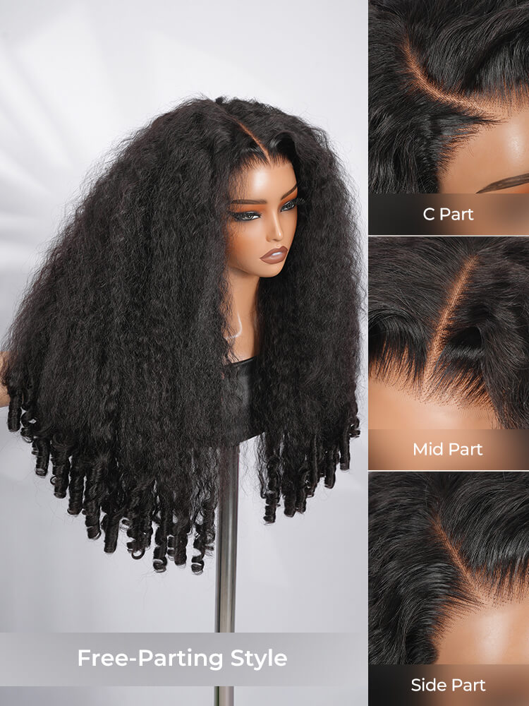 Kinky Curly Glueless Wig With Spiral Ends