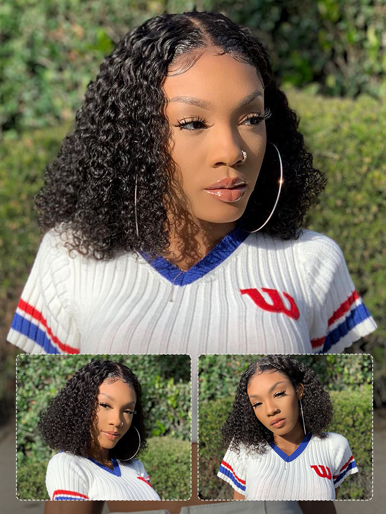 deep curly lace frontal wig