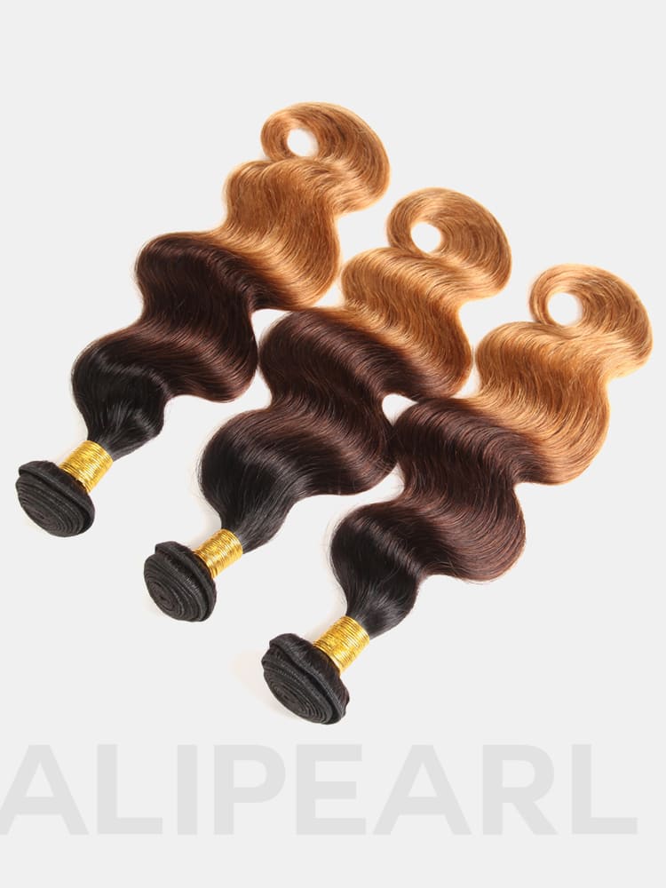 colored body wave human hair bundles